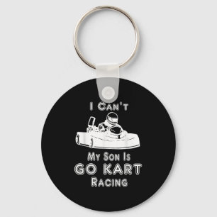 Ik kan niet, mijn zoon doet aan karting sleutelhanger