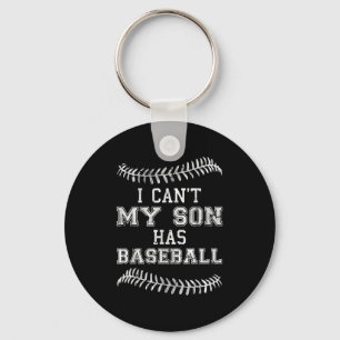 Ik kan niet, mijn zoon heeft honkbalspelerstrainin sleutelhanger