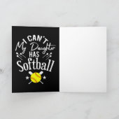 Ik Kan Niet M'n Dochter Heeft Softbal Trots Ouder Kaart (Binnen)