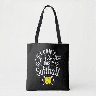 Ik Kan Niet M'n Dochter Heeft Softbal Trots Ouder Tote Bag