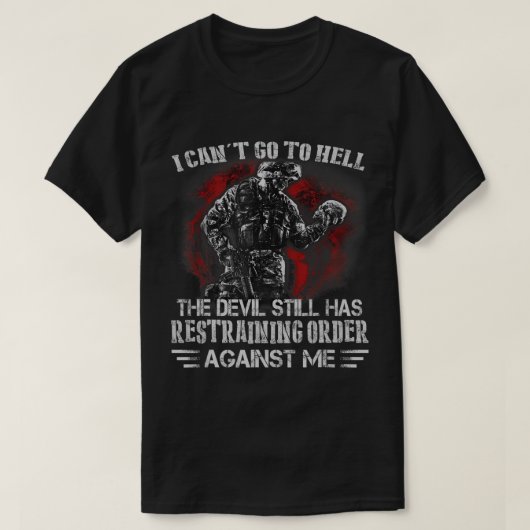 Ik kan niet naar de hel van T-Shirt. T-shirt (Design voorkant)