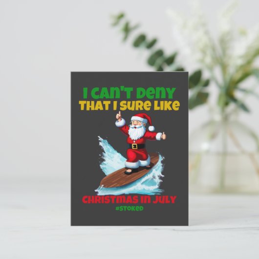 Ik kan niet ontkennen dat ik Kerstmis in juli wel Briefkaart (Staand voorkant)