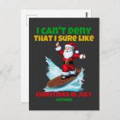 Ik kan niet ontkennen dat ik Kerstmis in juli wel Briefkaart (Voorkant / Achterkant)