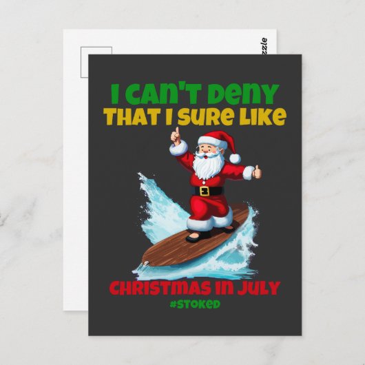 Ik kan niet ontkennen dat ik Kerstmis in juli wel Briefkaart (Voorkant / Achterkant)