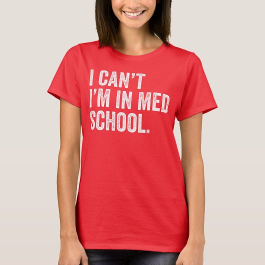 Ik kan niet op de middelbare school. t-shirt (Voorkant)