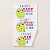 Ik kan niet ophouden met aan je denken bad handdoek (Handdoek)