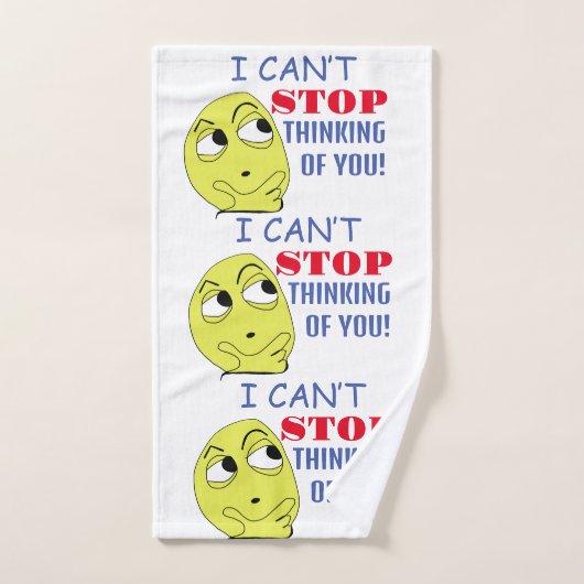 Ik kan niet ophouden met aan je denken bad handdoek (Handdoek)