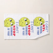 Ik kan niet ophouden met aan je denken bad handdoek (Handdoek)