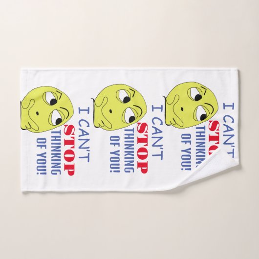 Ik kan niet ophouden met aan je denken bad handdoek (Handdoek)