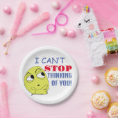 Ik kan niet ophouden met aan je denken papieren bordje (Feest)