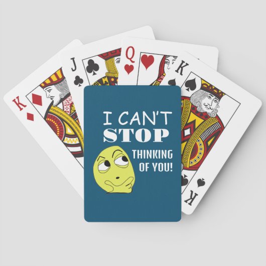 Ik kan niet ophouden met aan je denken pokerkaarten (Achterkant)