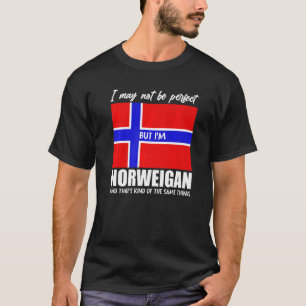 Ik kan niet perfect zijn, maar ik ben Noorwegen T-shirt