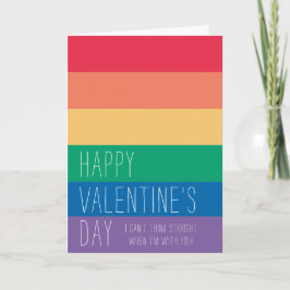 Ik kan niet rechtuit denken | LGBTQ Regenboog Vale Feestdagen Kaart