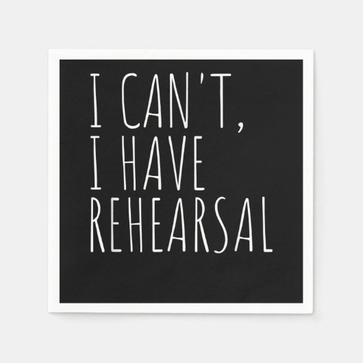 Ik kan niet repeteren na het acteren servet (Voorkant)