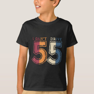 Ik kan niet rijden 55 Legende 1970 55ste verjaarda T-shirt