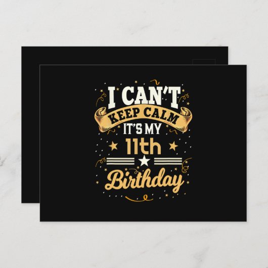 Ik kan niet rustig blijven. Het is mijn elfde verj Briefkaart (Voorkant / Achterkant)