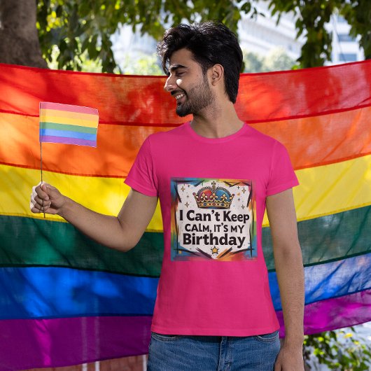 Ik kan niet rustig blijven Het is mijn verjaardags T-shirt