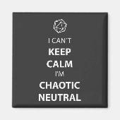 Ik kan niet rustig blijven, ik ben chaotisch neutr magneet (Voorkant)