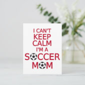 Ik kan niet rustig blijven, ik ben een voetbalmoed briefkaart (Staand voorkant)