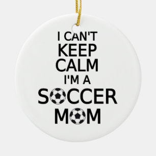 Ik kan niet rustig blijven, ik ben een voetbalmoed keramisch ornament