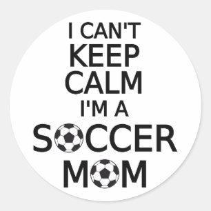 Ik kan niet rustig blijven, ik ben een voetbalmoed ronde sticker
