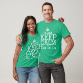Ik kan niet rustig blijven, ik ben Iers groen T-shirt (Unisex)