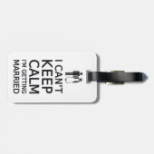 Ik kan niet rustig blijven, ik ga trouwen bagagelabel (Achterkant horizontaal)