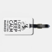 Ik kan niet rustig blijven, ik ga trouwen bagagelabel (Achterkant horizontaal)