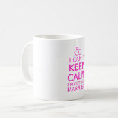 Ik kan niet rustig blijven, ik ga trouwen koffiemok (Voorkant links)