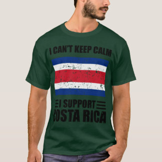 Ik kan niet rustig blijven. Ik steun Costa rica Fo T-shirt