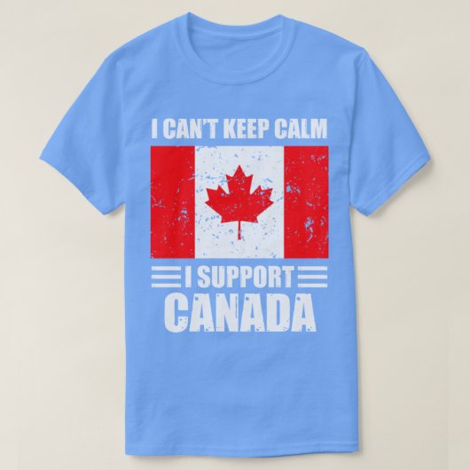Ik kan niet rustig blijven... ik steun de canadese t-shirt (Design voorkant)