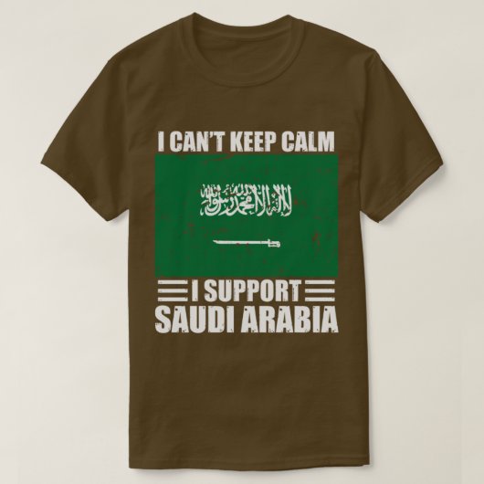 Ik kan niet rustig blijven... ik steun saudi-arabi t-shirt (Design voorkant)