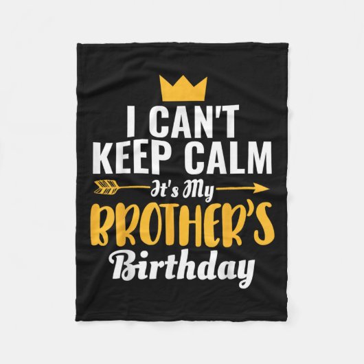 Ik kan niet rustig zijn mijn broer & # 39; s verja fleece deken (Voorkant)