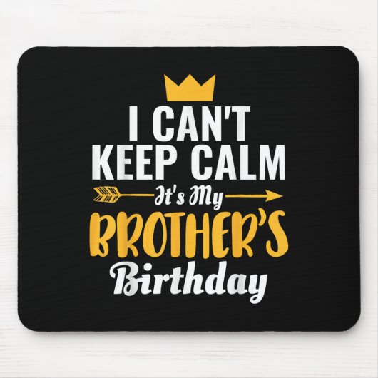 Ik kan niet rustig zijn mijn broer & # 39; s verja muismat (Voorkant)