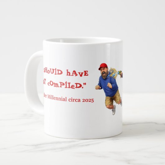 Ik kan niet stoppen met plassen! grote koffiekop (Links)
