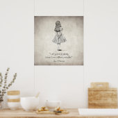 Ik kan niet terug naar gisteren Quote Poster (Keuken)