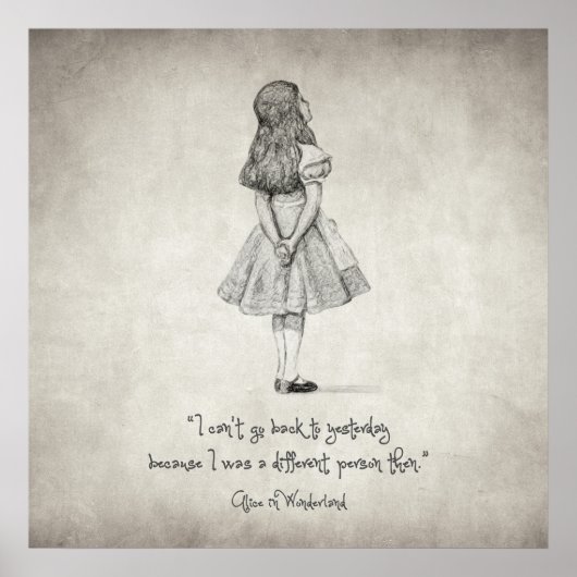 Ik kan niet terug naar gisteren Quote Poster (Voorkant)