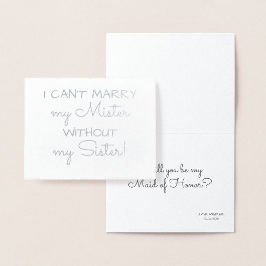 Ik kan niet trouwen | Grappig bruidsmeisje of brui Folie Kaarten (Display)