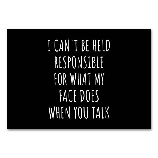 ik kan niet verantwoordelijk worden gehouden voor kaart (Voorkant)