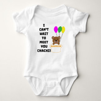 IK KAN NIET WACHTEN OM JE CHACHI BABY ANNOUNCEMENT ROMPER