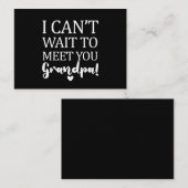 Ik kan niet wachten om je opa's zwangerschapsuitke notitiekaartje (Voorkant / Achterkant)
