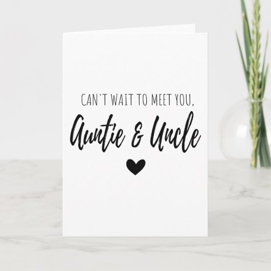 Ik kan niet wachten om je tante en oom te ontmoete kaart (Voorkant)