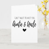 Ik kan niet wachten om je tante en oom te ontmoete kaart (Gele Bloem)