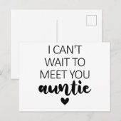Ik kan niet wachten om je tante te ontmoeten Zwang Briefkaart (Voorkant / Achterkant)