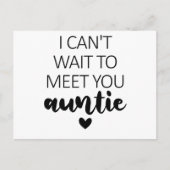 Ik kan niet wachten om je tante Zwangerschap te on Briefkaart (Voorkant)
