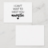 Ik kan niet wachten om je tante Zwangerschap te on Notitiekaartje (Voorkant / Achterkant)