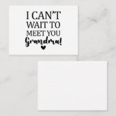 Ik kan niet wachten om je te ontmoeten, oma Pregna Notitiekaartje (Voorkant / Achterkant)