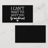 Ik kan niet wachten om je te ontmoeten, oma Pregna Visitekaartje (Voorkant / Achterkant)