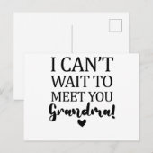 Ik kan niet wachten om je te ontmoeten oma zwanger briefkaart (Voorkant / Achterkant)