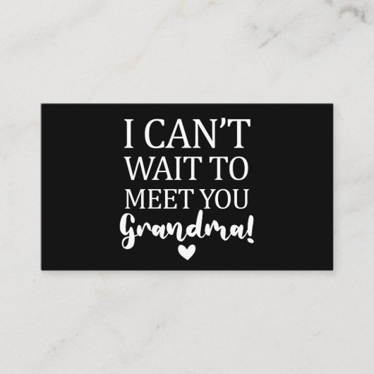 Ik kan niet wachten om je te ontmoeten oma zwanger visitekaartje (Voorkant)
